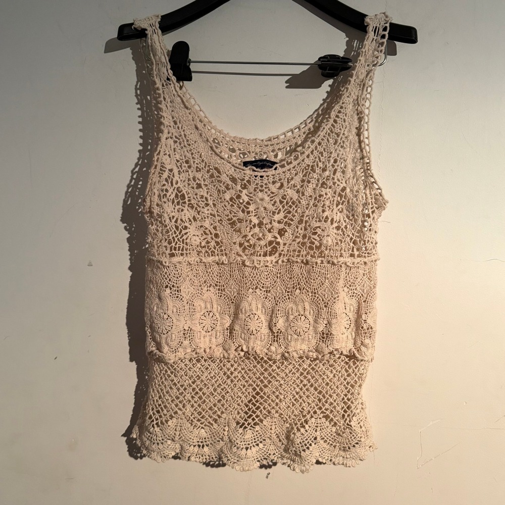 Y2K American Eagle Outfitters Small Crochet Top‎ Boho Cottagecore Festival